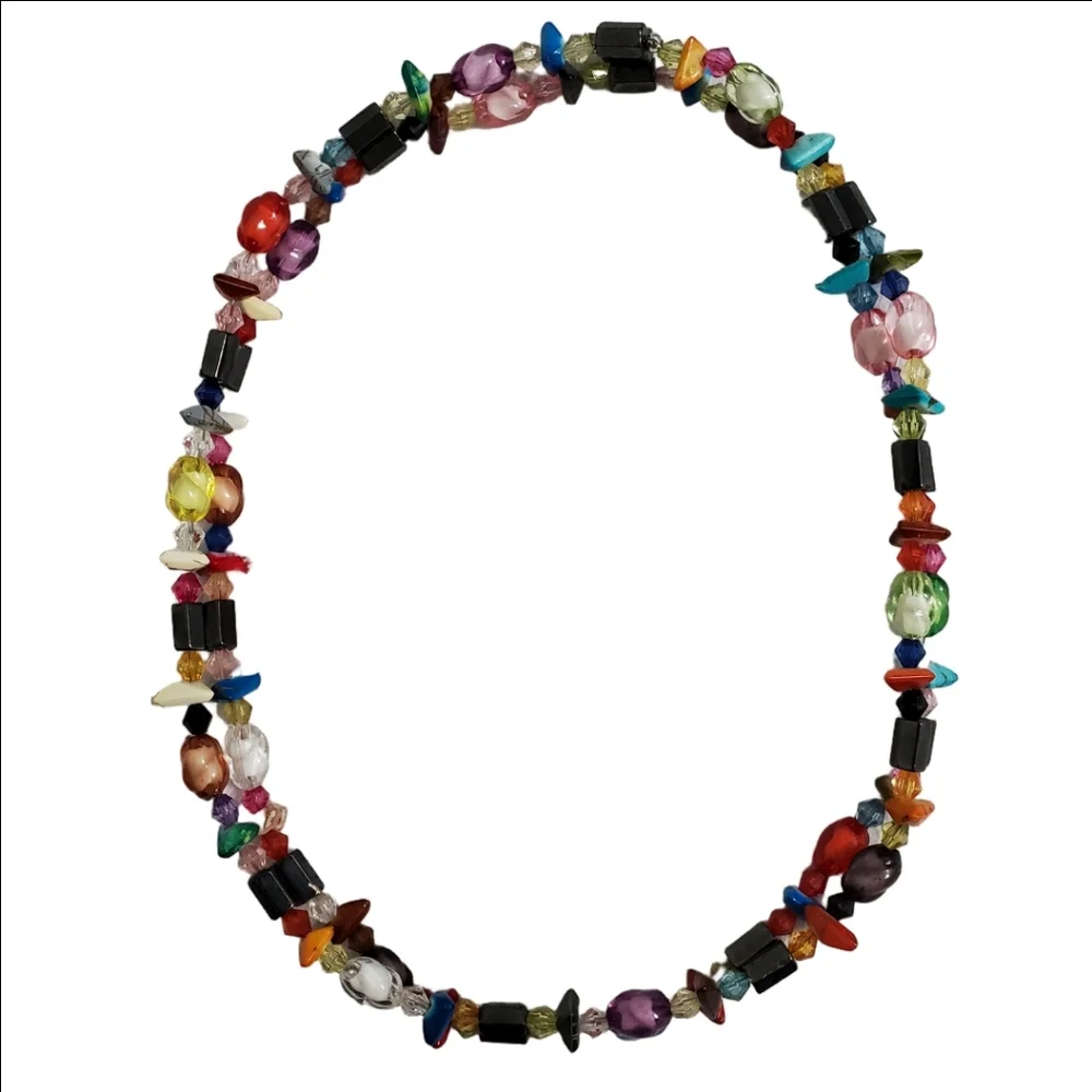 Hematite Magnetic Colorful Wrap Bracelet Necklace - Picture 8 of 8